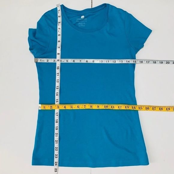 EUC Banana Republic Short Sleeve Pima Cotton Tee Blue - Picture 9 of 9